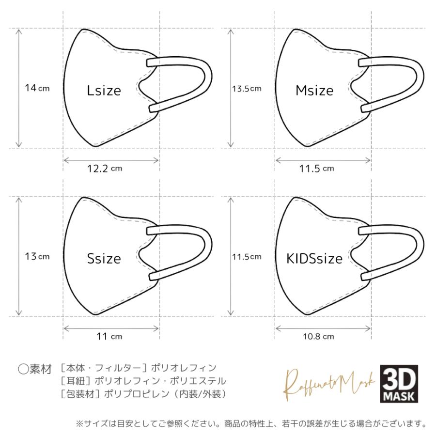 マスク バイカラー L M S KIDS 3D立体不織布マスク Raffinato : keity