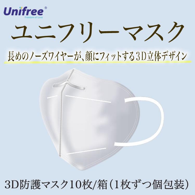KN95 防護マスク 10枚入 ユニフリー 医療従事者用 介護施設用 使い捨てマスク ソフト 4層構造 高機能｜akashi2021｜02