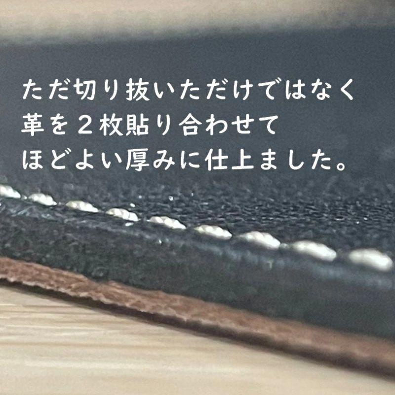 マウスパッド スムース本革 日本製 姫路レザー 裏表革張り (オフ