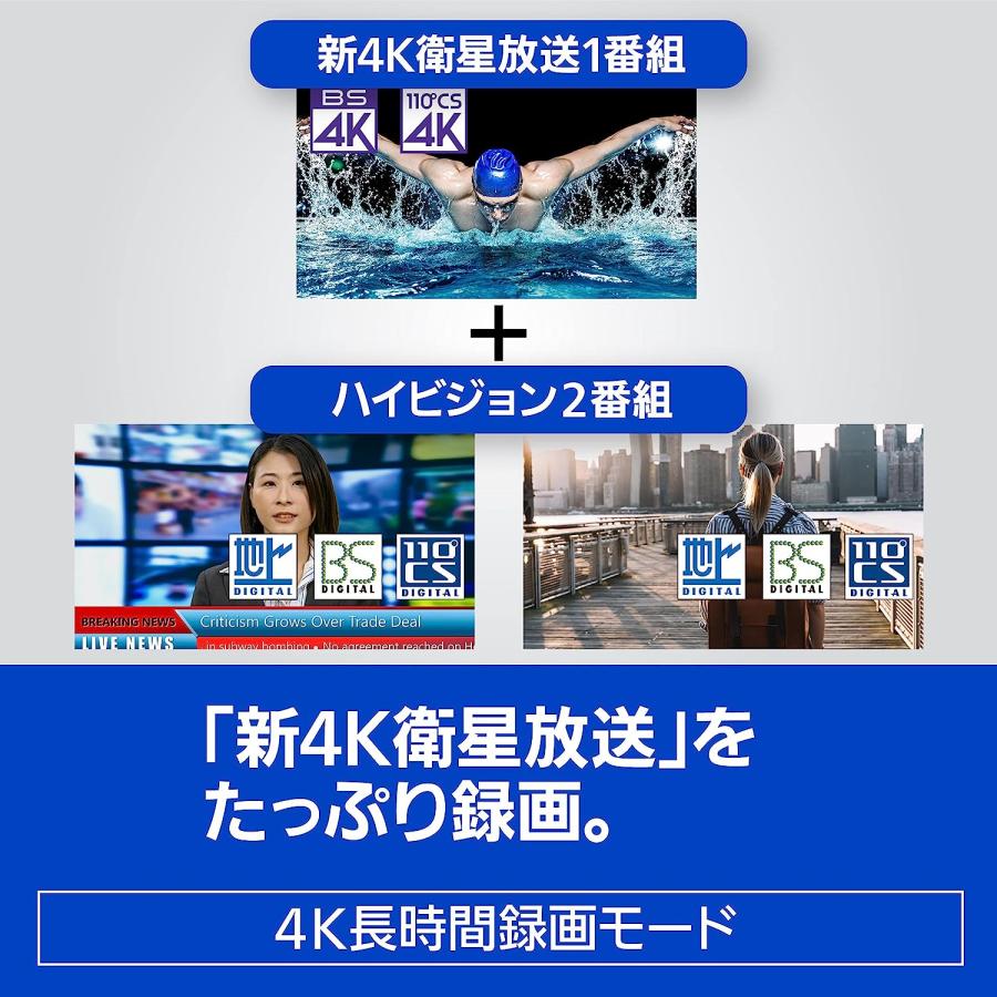 DMR-4S102 パナソニック 1TB 3チューナー ブルーレイレコーダー 4K