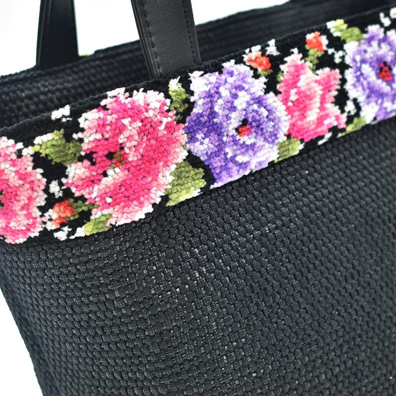 日本製 超軽量 メッシュカゴバッグ トートバッグ シェニール織 アーン  