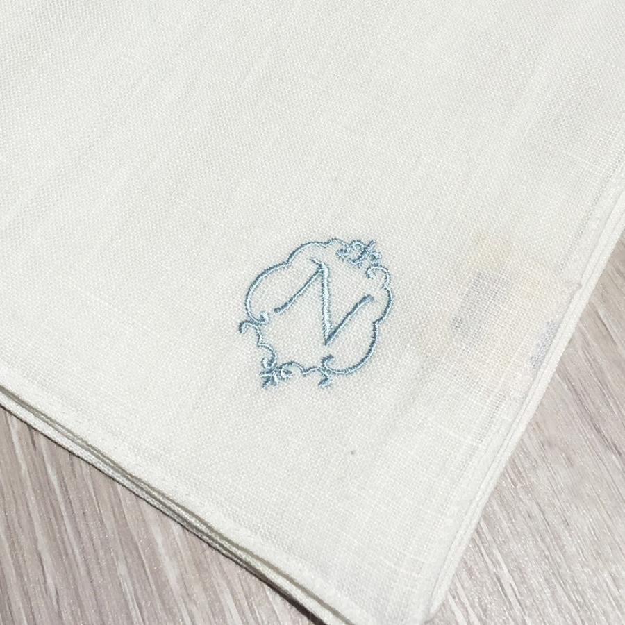 イニシャル ハンカチ リネン プレゼント 日本製 ギフト ネコポス便100円 選べるイニシャル刺繍 麻100 リネンラヴィ アーンジョー 結婚祝 ブライダル 62 842 51 11 日本製シェニール織のアーンジョー 通販 Yahoo ショッピング