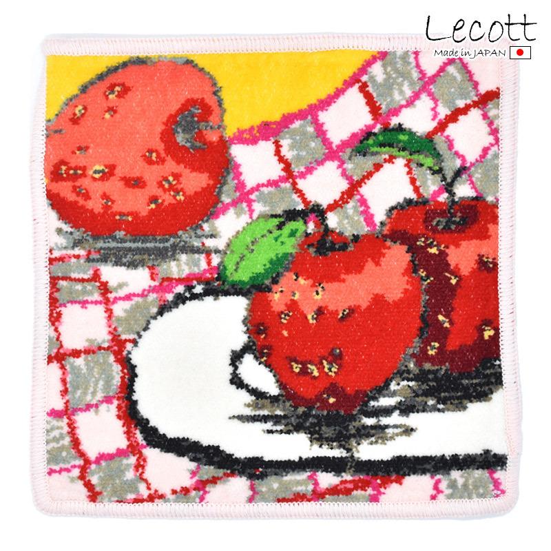 プレゼント 女性 実用的 半額 セール 50 Off ハンカチ タオルハンカチ シェニール織 チェックアップル