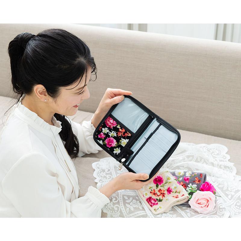 Enjeau（アーンジョー） 日本製 お薬手帳 ケース ボーダー柄 おくすり