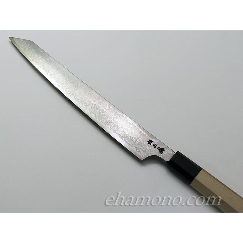 堺孝行 ダマスカス銀三鋼割込 剣型柳刃270 : ehamono Yahoo!店 - 通販