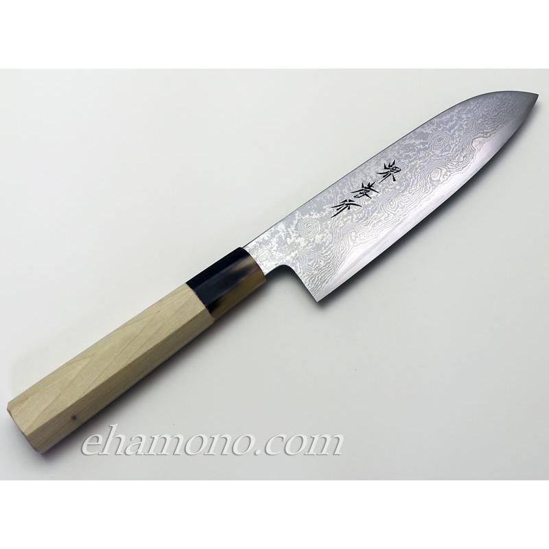 ダマスカス銀三鋼割込 和三徳包丁180 : ehamono Yahoo!店 - 通販
