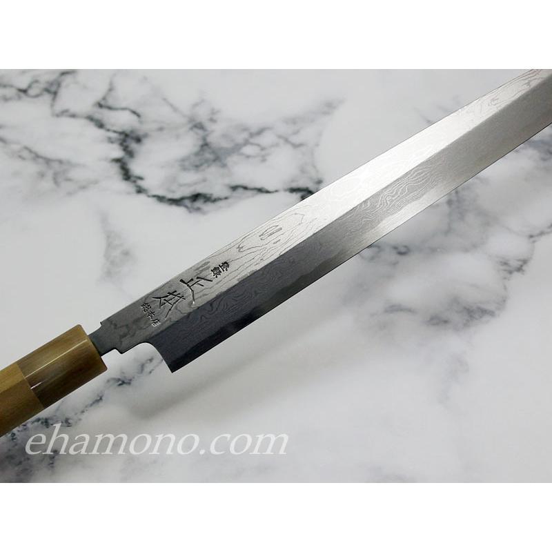 正本 本霞・八層打 玉青鋼誂 柳刃包丁300 : ehamono Yahoo!店 - 通販