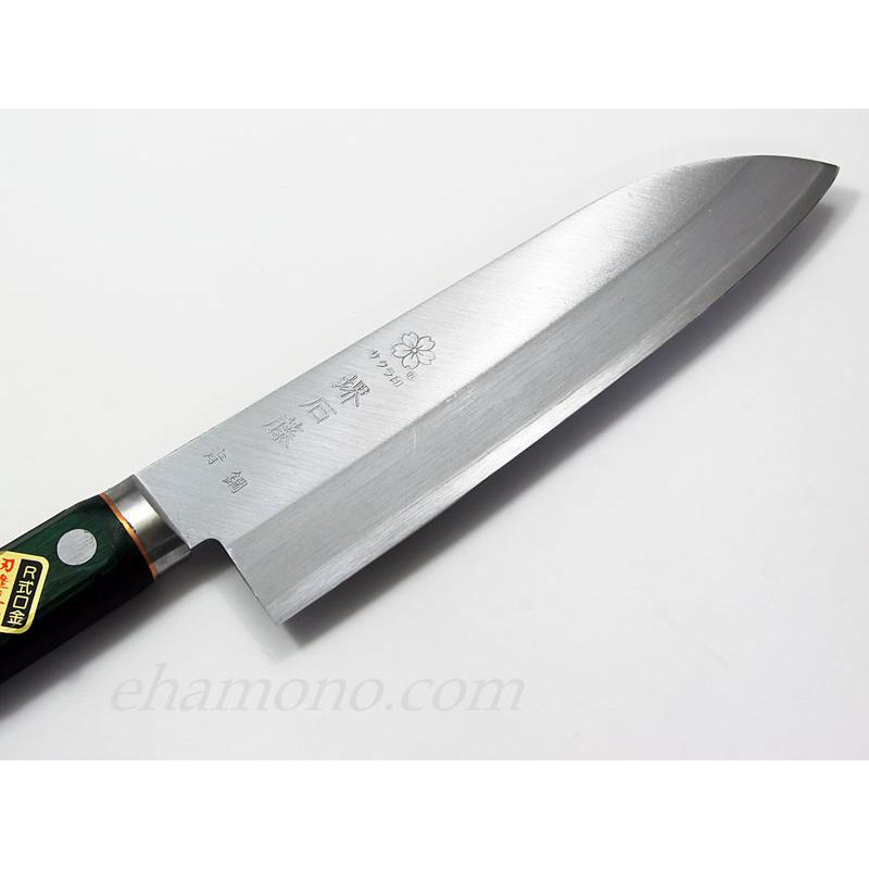 堺石藤 青鋼本割込 三徳包丁 ツバ付 : ehamono Yahoo!店 - 通販