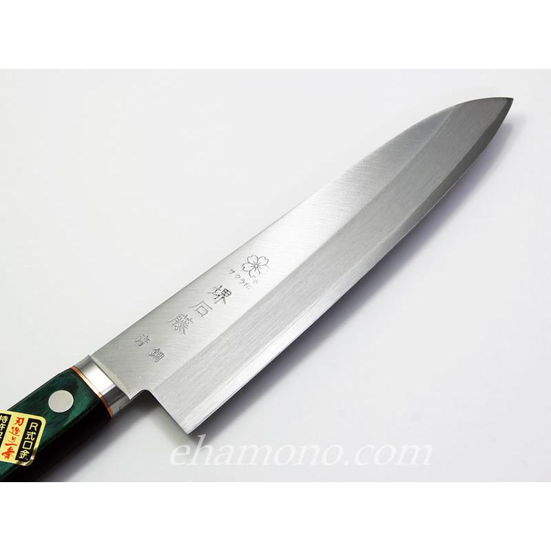 堺石藤 青鋼（あおこう） 本割込 牛刀型包丁 ツバ付 : ehamono Yahoo