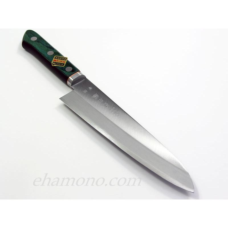 堺石藤 青鋼（あおこう） 本割込 牛刀型包丁 ツバ付 : ehamono Yahoo