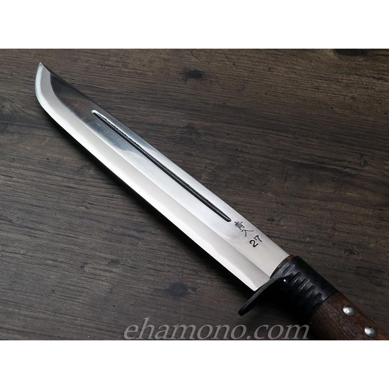 土佐鍛冶 松本正忠作 青鋼 狩猟剣鉈9寸 270 : ehamono Yahoo!店 - 通販