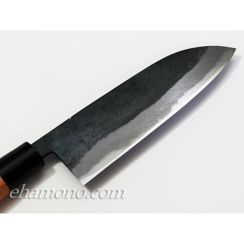 西田刃物工房 大祐作 白一号本割込 三徳包丁 黒打 : ehamono Yahoo!店