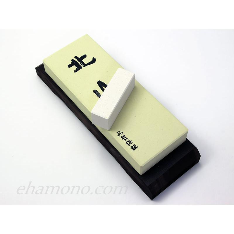 北山 天然合砥石粉配合 仕上げ砥石 台付（約8000番） : ehamono Yahoo 