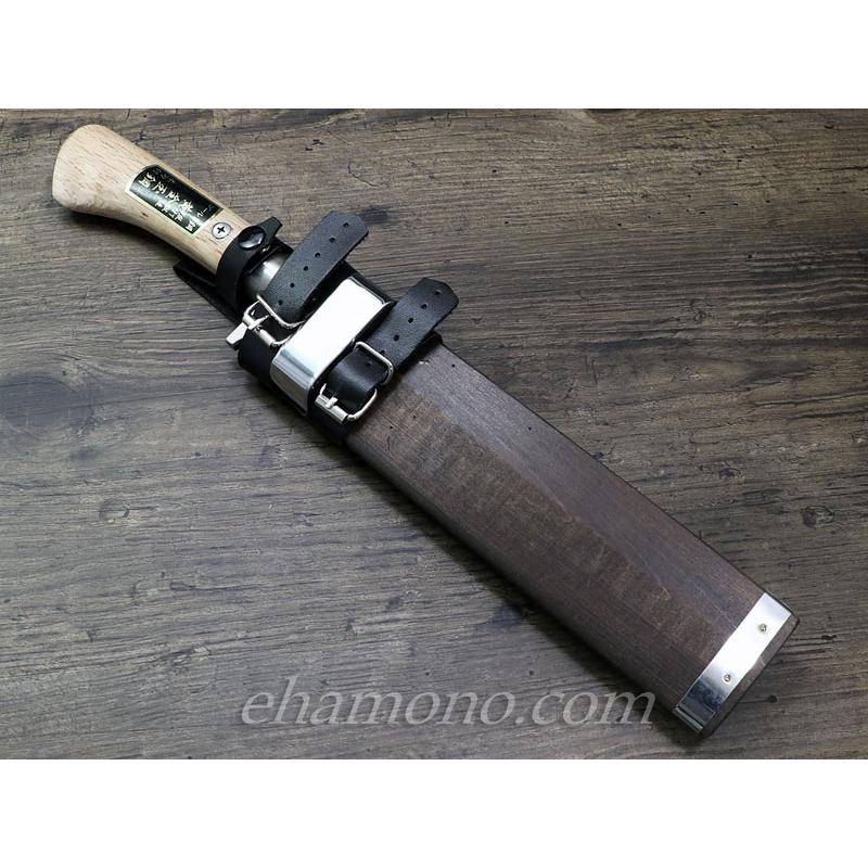 播州鍛冶・島谷秀一作【V金10号ダマスカス 猪 剣鉈210】 : ehamono