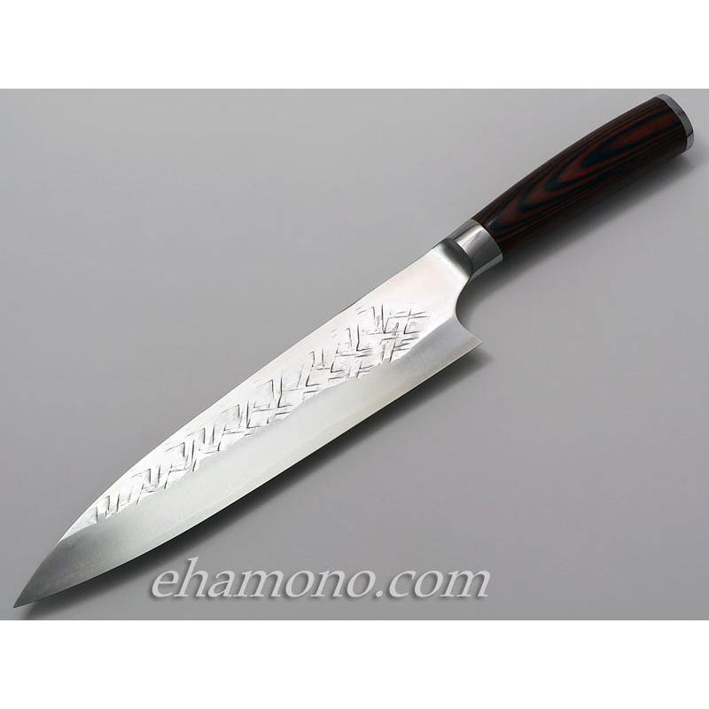 佐治武士作『SRS13 粉末ハイス鋼 牛刀210』赤合板ハンドル 佐治作 牛刀
