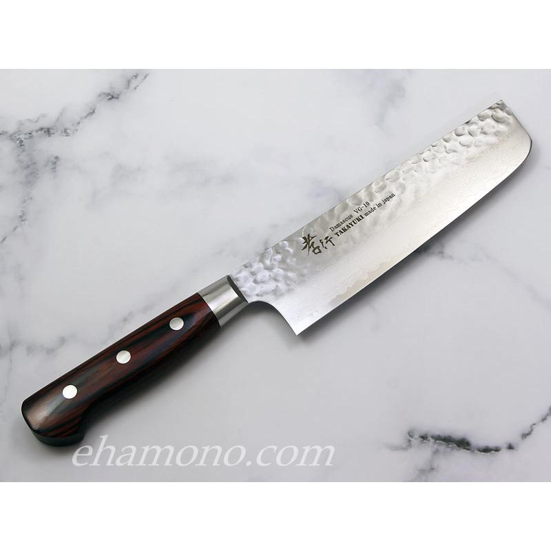 堺孝行 V金10号ダマスカス33層鎚目 菜切160 : ehamono Yahoo!店