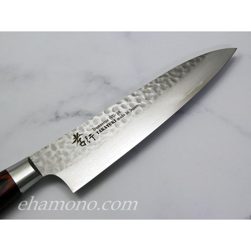牛刀包丁180㎜ 槌目 33層ダマスカス鋼 VG10堺孝行 【新品未使用】