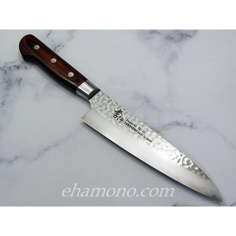 堺孝行 V金10号ダマスカス33層鎚目 牛刀180 : ehamono Yahoo!店