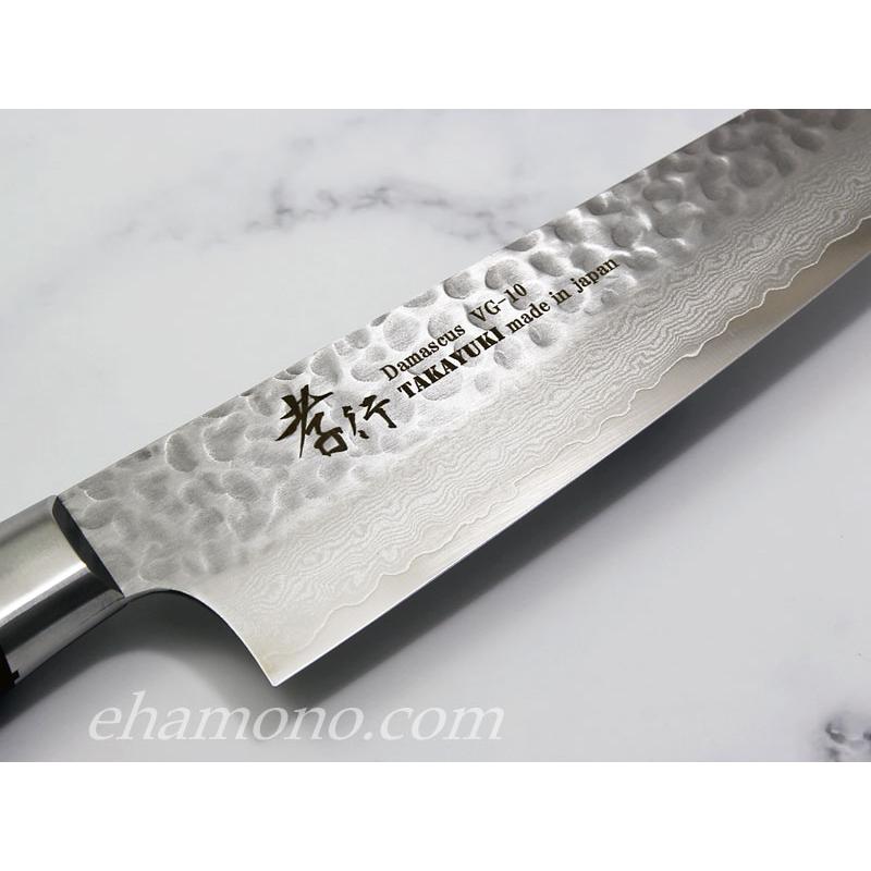 堺孝行 V金10号ダマスカス33層鎚目 牛刀180 : ehamono Yahoo!店