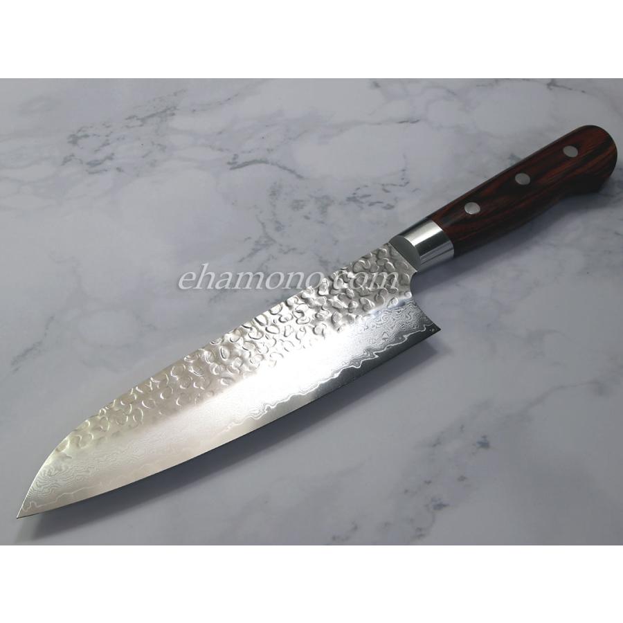 堺孝行 【再入荷！】堺孝行 33層槌目ダマスカス 三徳包丁180【即日出荷