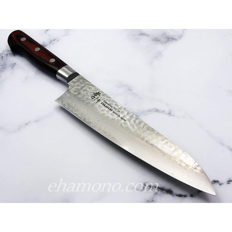 堺孝行 V金10号ダマスカス33層鎚目 牛刀210 : ehamono Yahoo!店