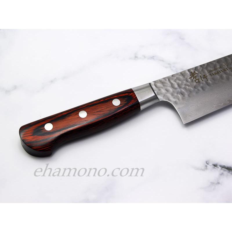 堺孝行 V金10号ダマスカス33層鎚目 牛刀210 : ehamono Yahoo!店