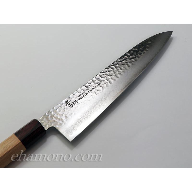 堺孝行 V金10号ダマスカス33層鎚目 和牛刀240 : ehamono Yahoo!店