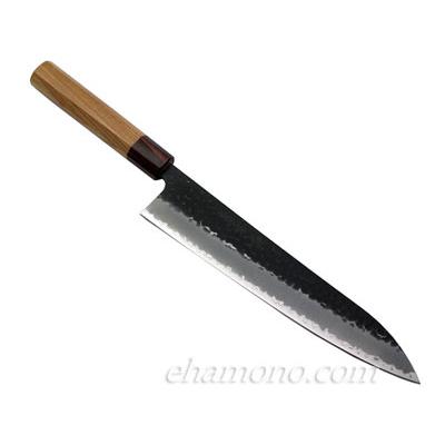 青紙スーパー割込 和牛刀240 黒鎚目〜Aogami super Gyuto240 : ehamono