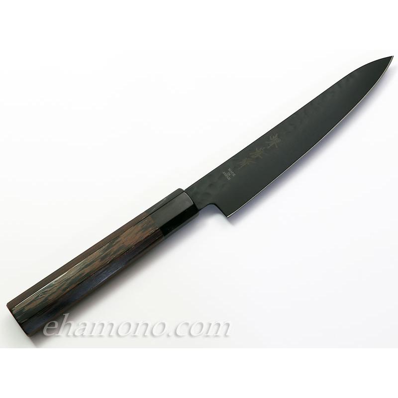 堺孝行 黒影ペティ150 V金10号鎚目フッ素加工和式包丁 : ehamono