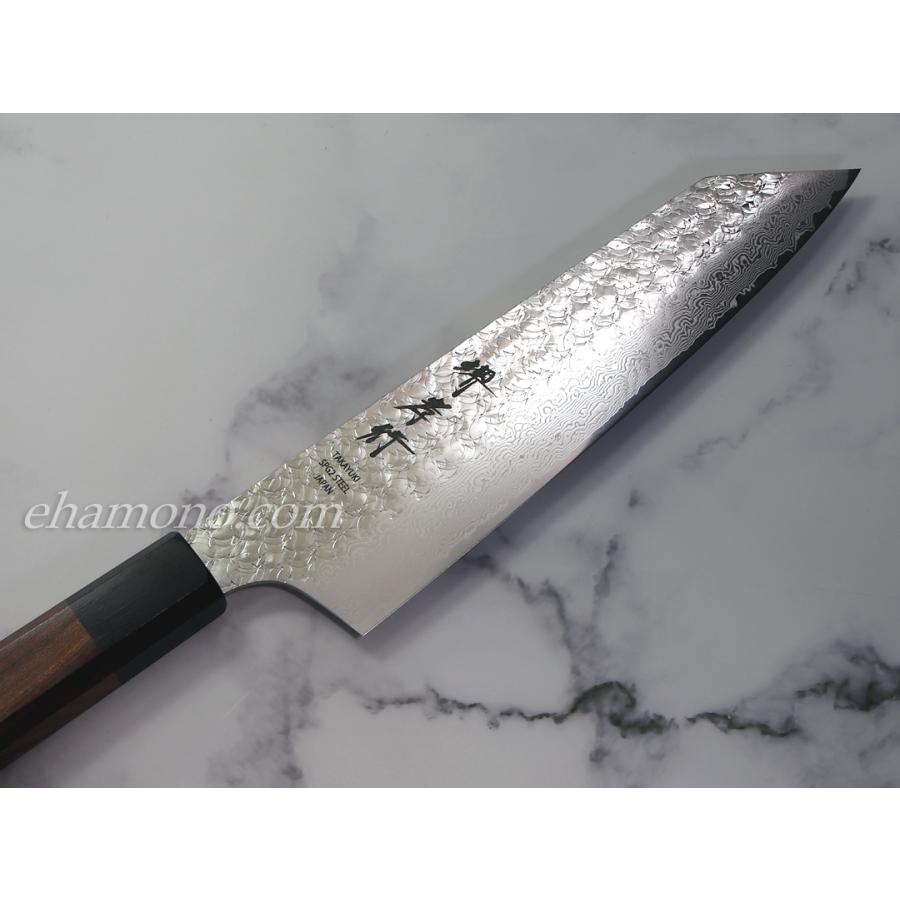 堺孝行 粉末ハイス鋼SPG2 ダマスカス 和式剣型牛刀190 : ehamono Yahoo