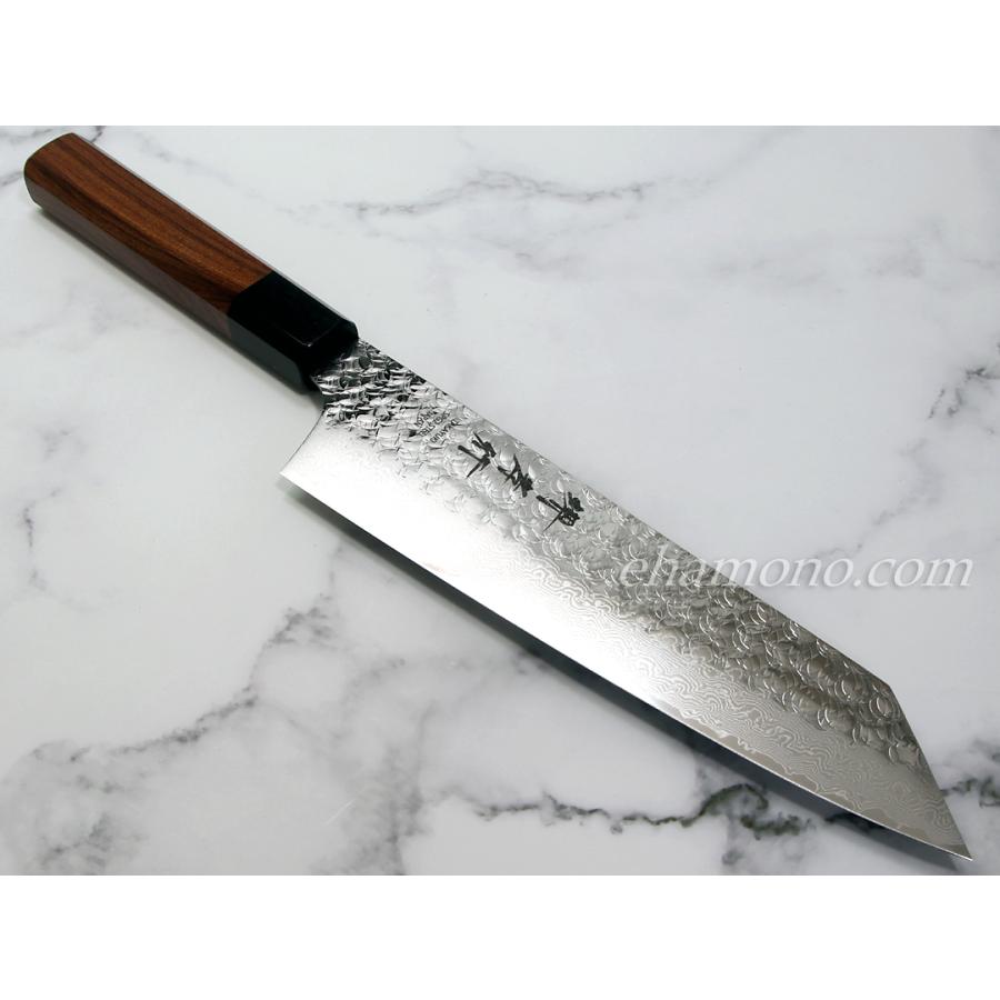 堺孝行 粉末ハイス鋼SPG2 ダマスカス 和式剣型牛刀190 : ehamono Yahoo