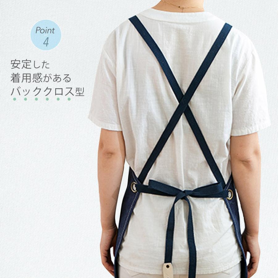 帆布エプロン 便利ポケット付き カフェ風シンプルデザイン 大人用 男女