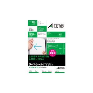A-one エーワン レーザープリンタラベル 紙ラベル A4判 ノーカット 100