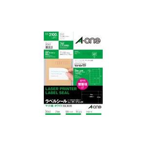 A-one エーワン レーザープリンタラベル 紙ラベル A4判 21面 100シート