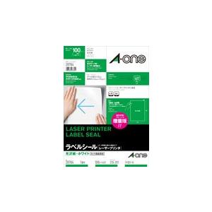 A-one エーワン レーザープリンタラベル 光沢紙タイプ A4判 ノーカット