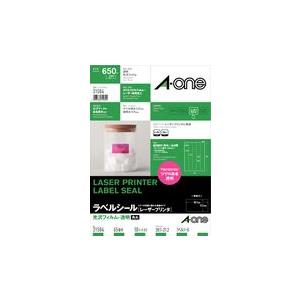 A-one エーワン レーザープリンタラベル 透明光沢フィルム A4判 38.1mm
