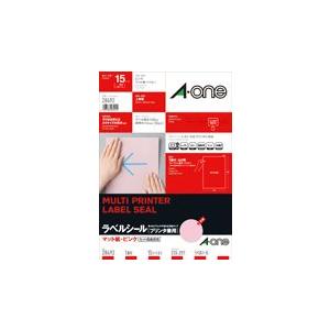 A-one エーワン ラベルシール［プリンタ兼用］ マット紙・ピンク A4判