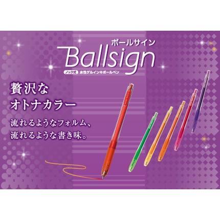 サクラクレパス ゲルインキボールペン ボールサインノック 04レッド