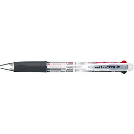 三菱鉛筆 多色ボールペン uni クリフター 0.7mm 2色ボールペン 透明