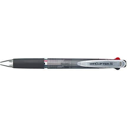 三菱鉛筆 多色ボールペン uni クリフター 0.7mm 2色ボールペン 透明黒