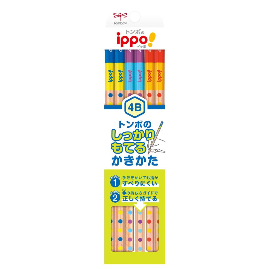 鉛筆 トンボ鉛筆 TOMBOW ippo！しっかりもてるかきかたえんぴつ 六角軸 