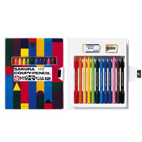 サクラクレパス クーピーペンシル12色(ソフトケース入り) : 赤塚