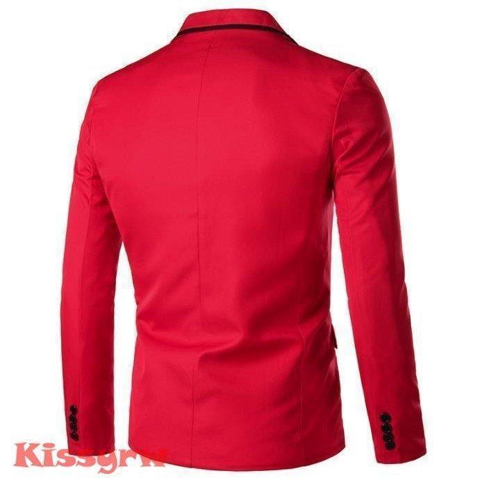 ozzon ベージュジャケット 赤内側 装飾ボタン OZZON JAPAN / TOPページ