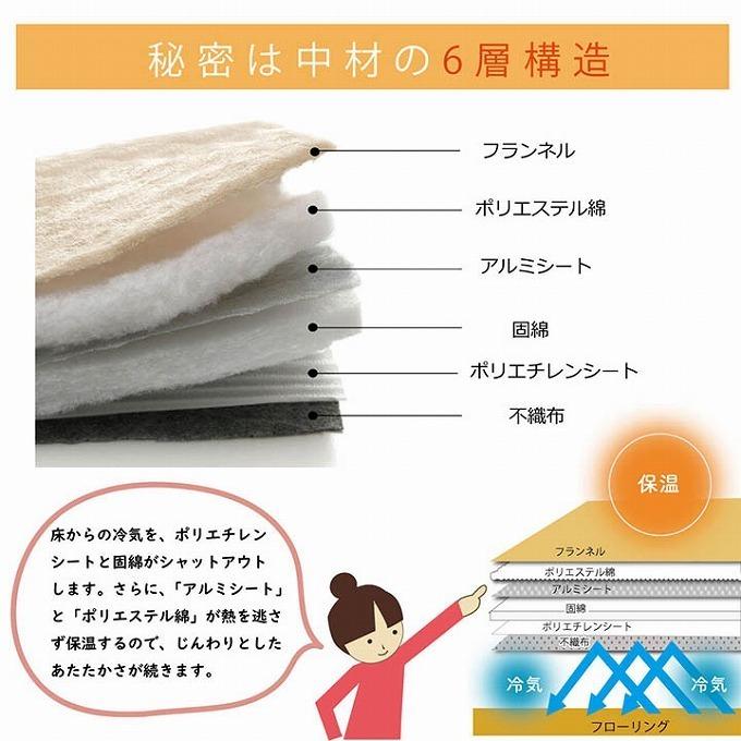 ラグ マット おしゃれ 洗える 撥水 はっ水 北欧 ラグマット 長方形 こたつ敷き布団 敷き布団 6層フランネル 190×240cm カーペット こたつ布団 コタツ 敷き｜akaya｜06