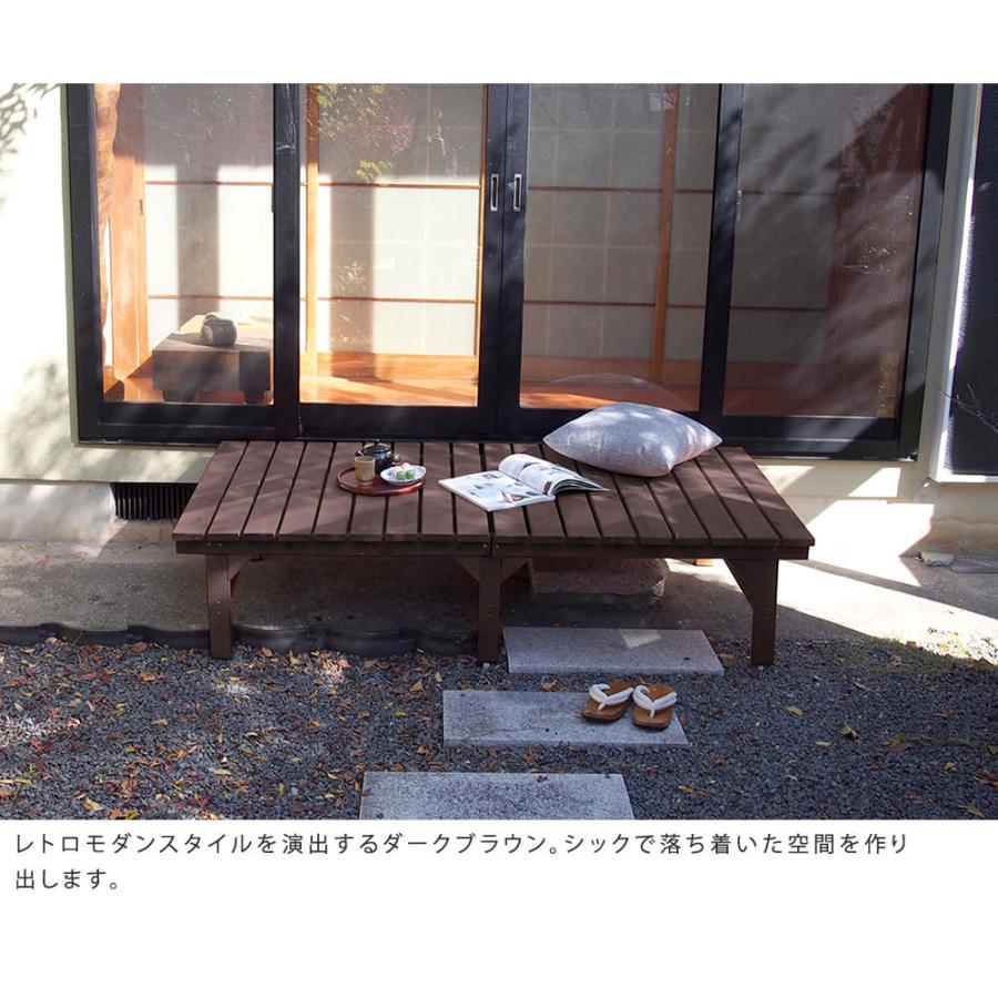 ガーデンベンチ ユニット縁台 ベンチ 174×88 ウッドデッキ DIY シリーズ 組み合わせ おしゃれ 木製 天然木 デッキ縁台 縁側 ベランダ 腰かけ バルコニー ガーデンファニチャー ユニット縁台ベンチ hiyori(ひより) 87×88 単品 DE-8788