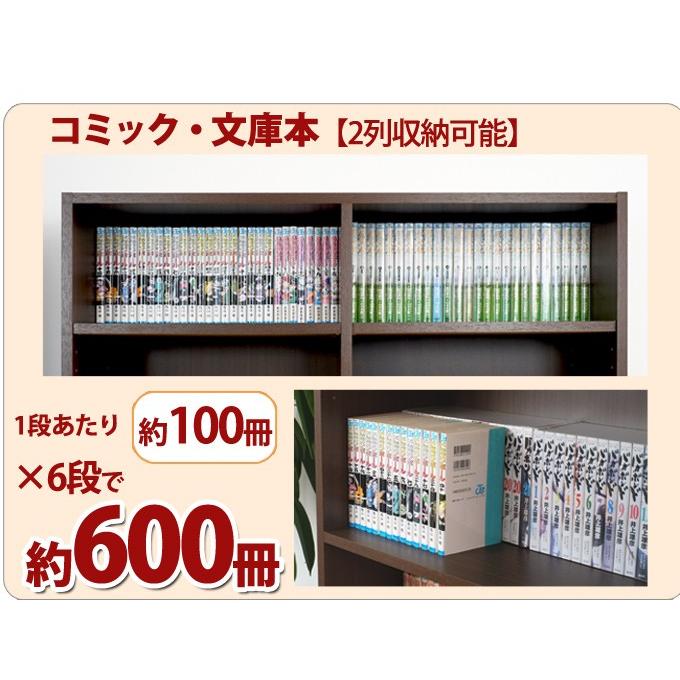 本棚 おしゃれ 大容量 薄型 書棚 追加棚板4枚 セット シェルフ オープンラック 収納 北欧 安い 子供 75cm幅 おすすめ 漫画 木製 分割組立て 2列収納 a4｜akaya｜08