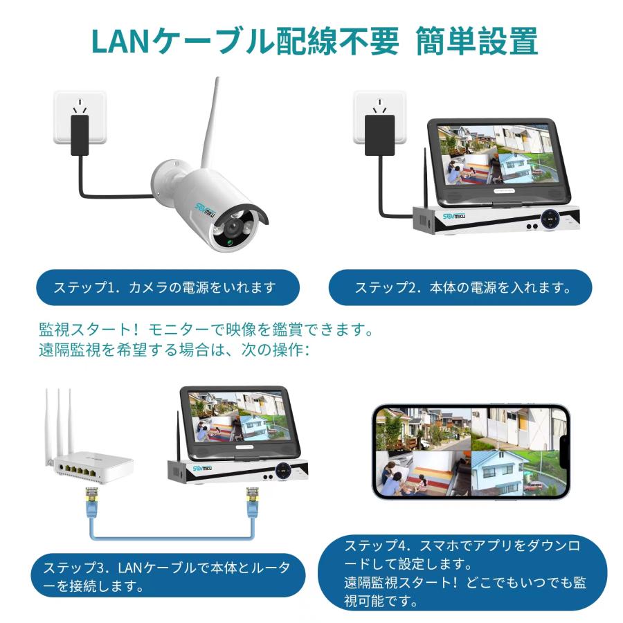 防犯カメラ 屋外 セット 家庭用 ワイヤレス wifi カメラ4台 10.1インチ モニター付き 無線 赤外線LEDカメラ スマホ遠隔監視 10チャンネルまで増設可 :05023:アキバガジェット - 通販 - Yahoo!ショッピング 防犯カメラ 屋外 セット 家庭用 ワイヤレス wifi カメラ4台 10.1インチ モニター付き 無線 赤外線LEDカメラ スマホ遠隔監視 10チャンネルまで増設可 :05023:アキバガジェット - 通販 - Yahoo!ショッピング