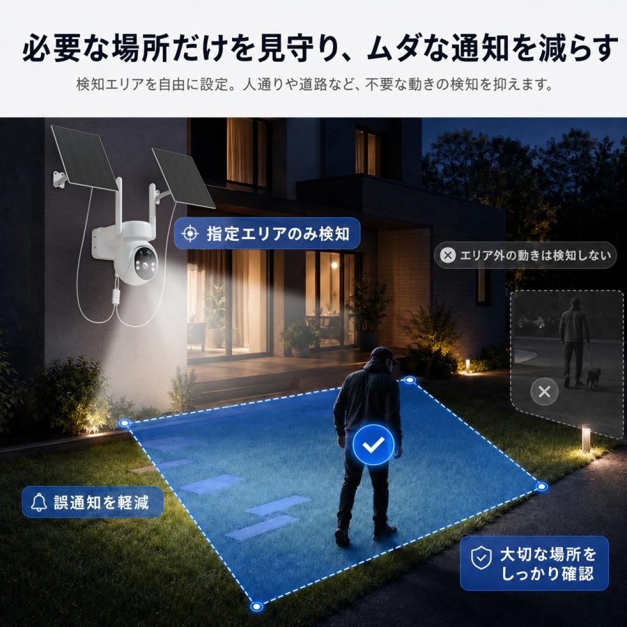 アキバガジェット 防犯カメラ 屋外 ソーラー wifi ワイヤレス 長時間