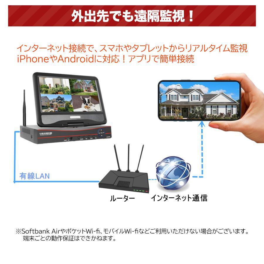 アキバガジェット 防犯カメラ 4台セット 屋外 監視カメラ IP66防水 アキバガジェット 防犯カメラ ワイヤレス セット 家庭用 業務用 屋外