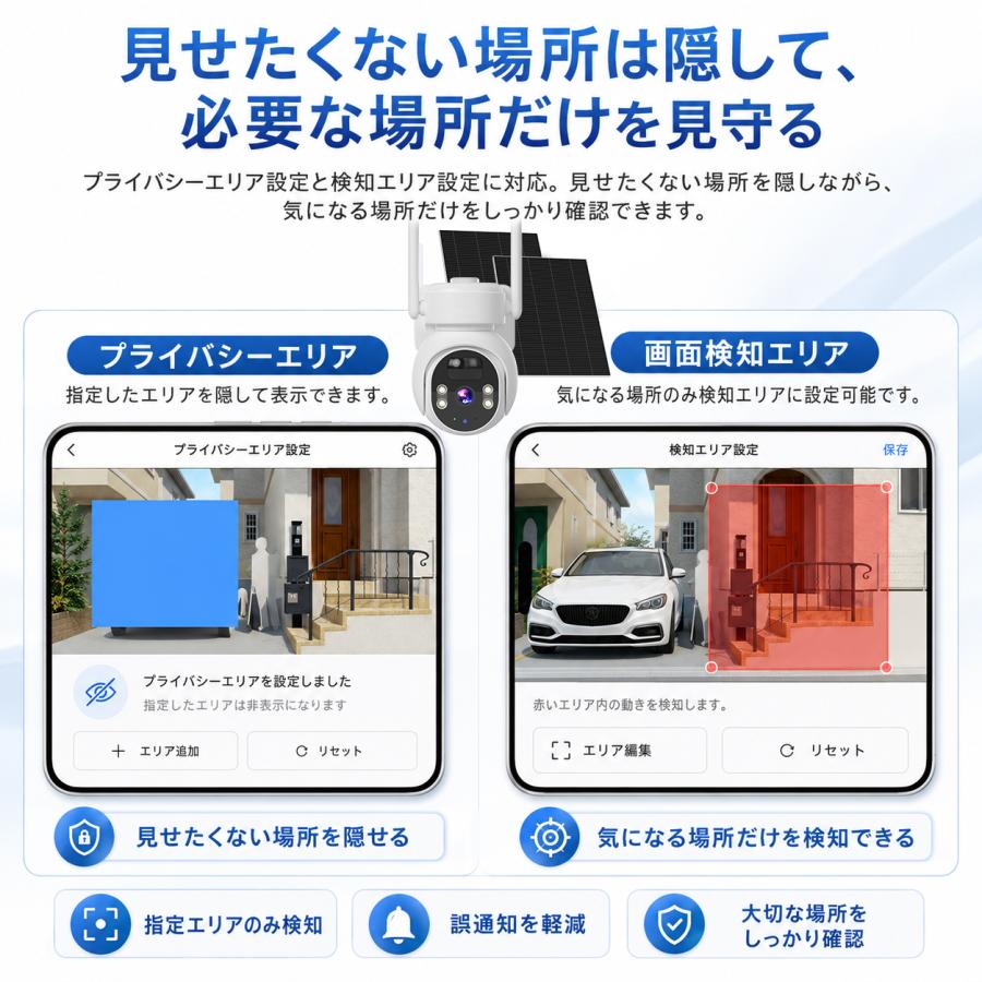 アキバガジェット ソーラー防犯カメラ AOV常時録画 屋外用 WiFi対応 高